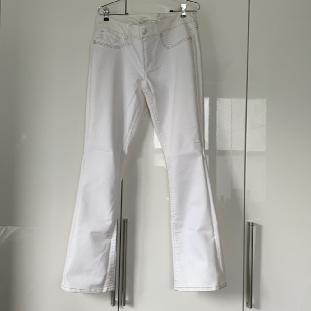 SEVEN7 Women White Slim Boot Jeans Sz 10 NWOT
